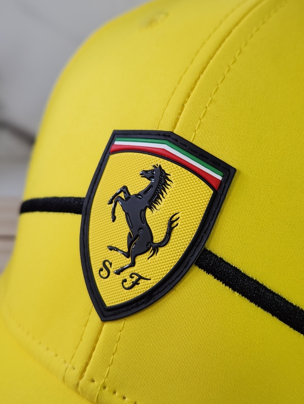Ferrari & Puma Yellow Baseball Cap. Adjustable Hat - Picture 3 of 8